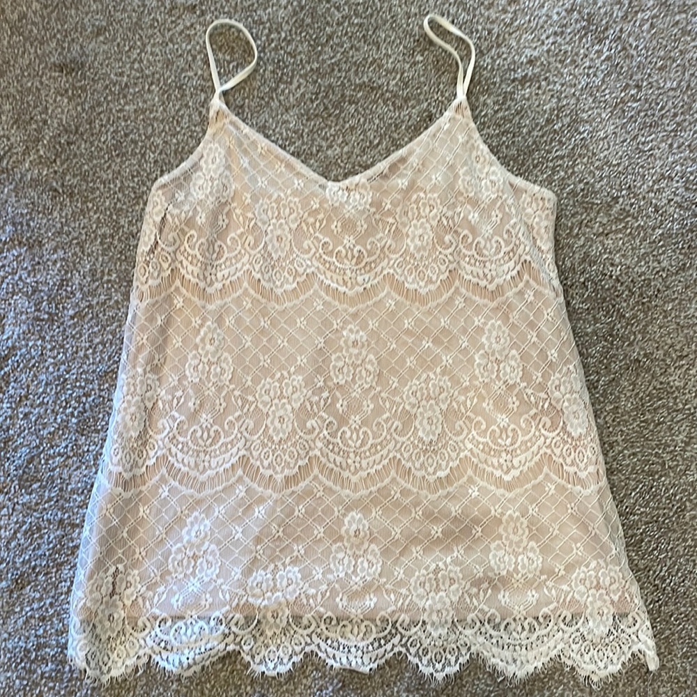 Cream lace cami